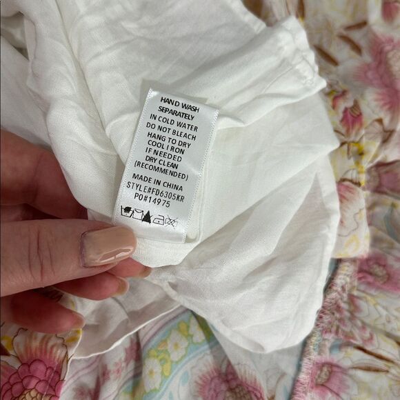 Karlie Floral Print Boho Relaxed Fit Dress In Pink And Yellow Size S - Picture 9 of 12